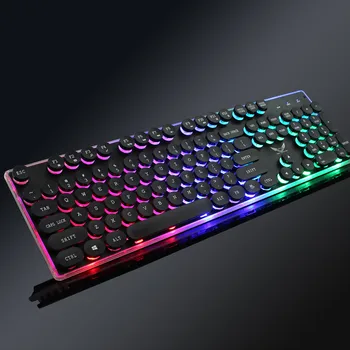 

ZERODATE KB202 Wired Gaming Keyboard Mechanical Feeling Backlit Keyboards Color LED USB Waterproof Computer Game Keyboards