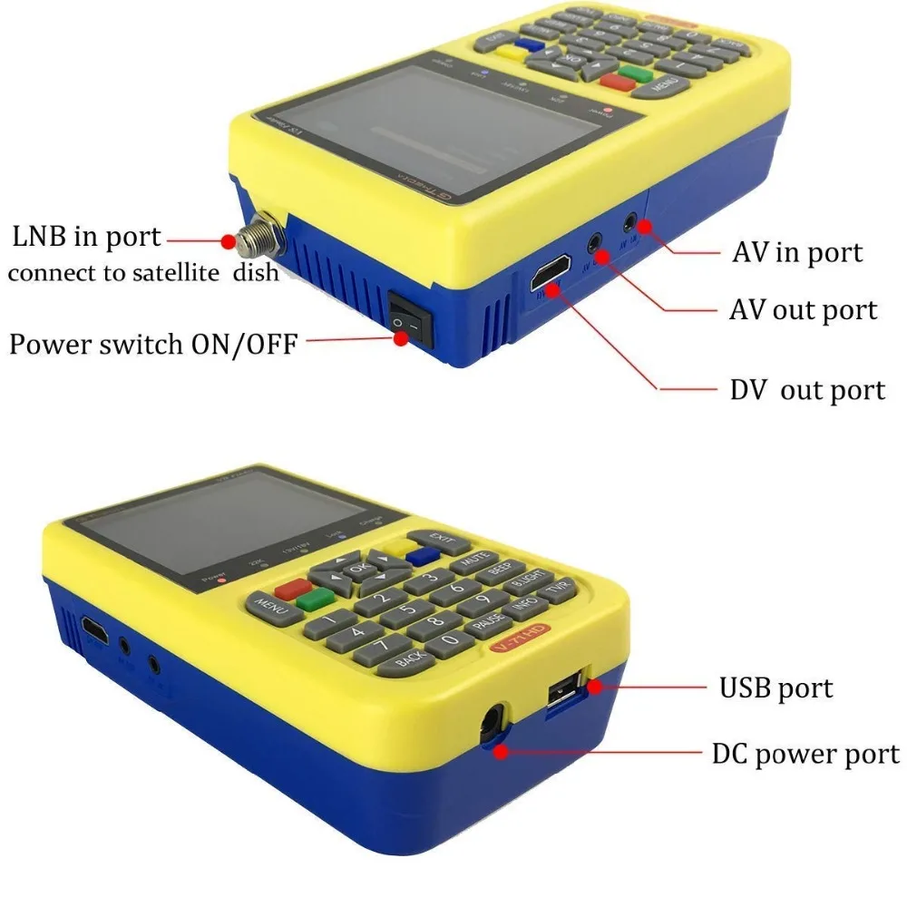 GT медиа V8 Finder DVB-S2/S спутниковый Finder H.264 DVB S2 Satelite Finder Meter Full 1080P FTA Sat Finder для спутникового приемника