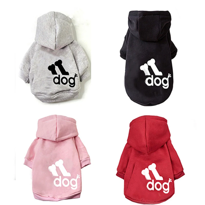 Ropa para mascotas, chaqueta de Abrigo con capucha, suéter, ropa de algodón para perros, estilo deportivo, nueva