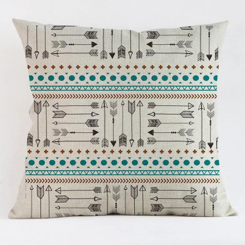 Креативные домашние декоративные подушки в европейском стиле cojines льняные абстрактные геометрические стрелы подушки