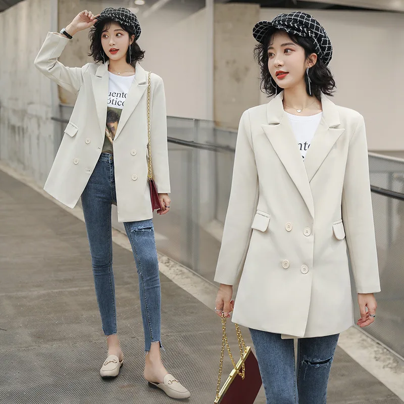 

Small Suit Coat Women's 2019 Autumn New Style Korean-style Slim Fit Slimming Tops Solid Color Online Celebrity INS Suit WOMEN'S