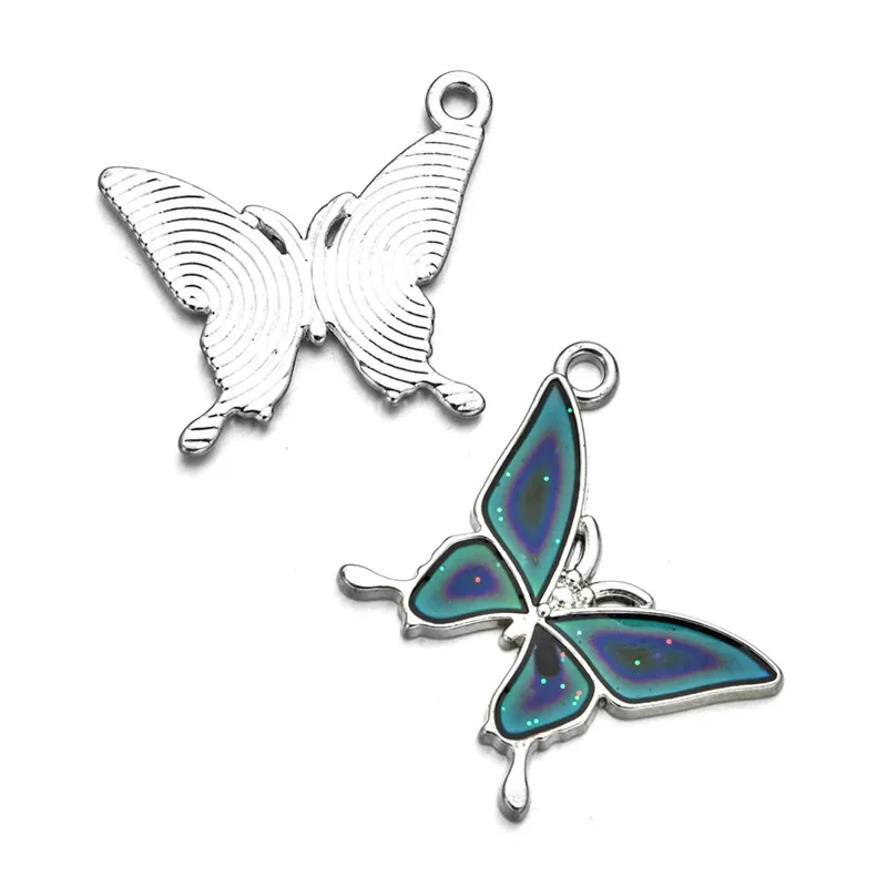 10 шт./компл. контроль температуры изменение цвета Бабочка Подвески кулон для