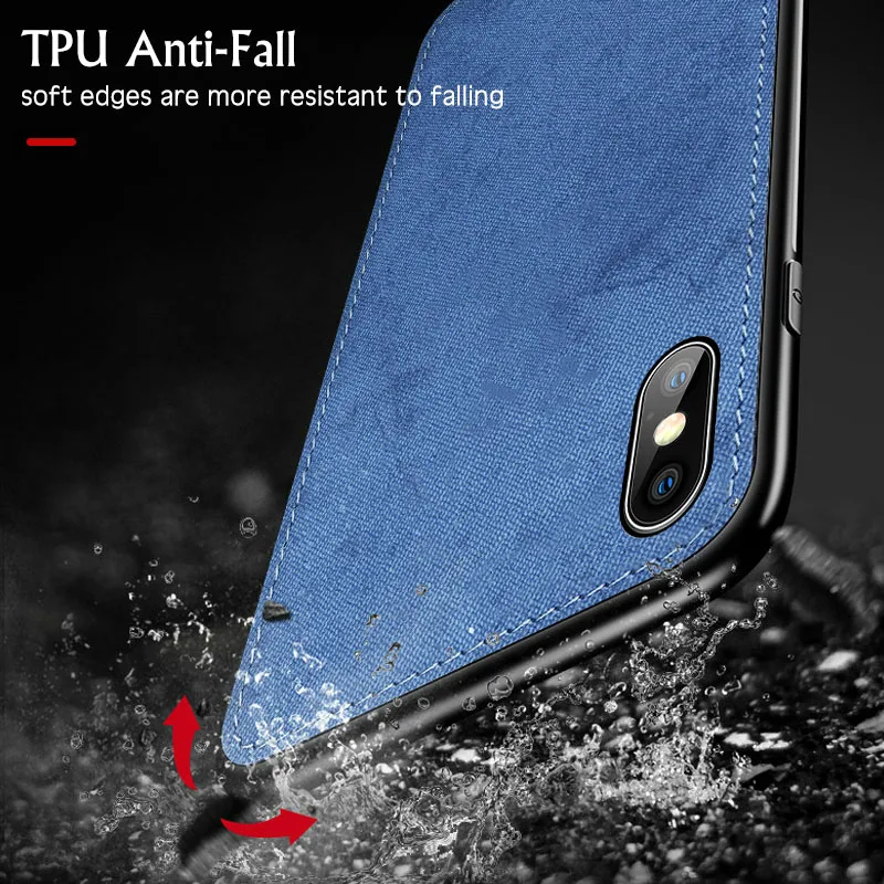 Ультратонкий тканевый силиконовый чехол для iphone 7 8 6 6s Plus 11 Pro X Xs Max Xr SE текстурный
