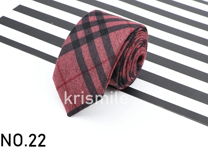 Herren-Business-Krawatte mit Diamant-Karomuster, künstliche Wolle, Baumwolle, dunkle Farbe, gestreift, schwarz, grau, für tägliches Accessoire, Paty-Geschenk – Detail 25