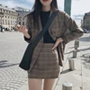 Mozuleva 2022 Retro Plaid Blazer Set Single-breasted Jacket & Pencil Skirt 2 Pieces Skirt Suit Female Office Ladies Blazer Suit ► Photo 3/6