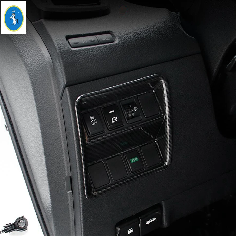 Yimaautotrim авто аксессуары Фары Лампы переключатель кнопка рамка Крышка отделка Подходит для Nissan Rogue T32/X-Trail- ABS
