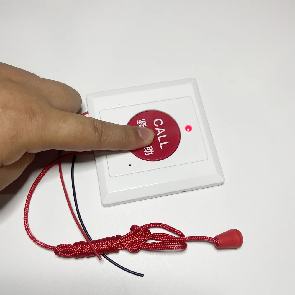 Emergency Call Button Normally Open Signal 86mm Size Rope Style Panic Button Alarm System Automatic Restoration 10 PCS