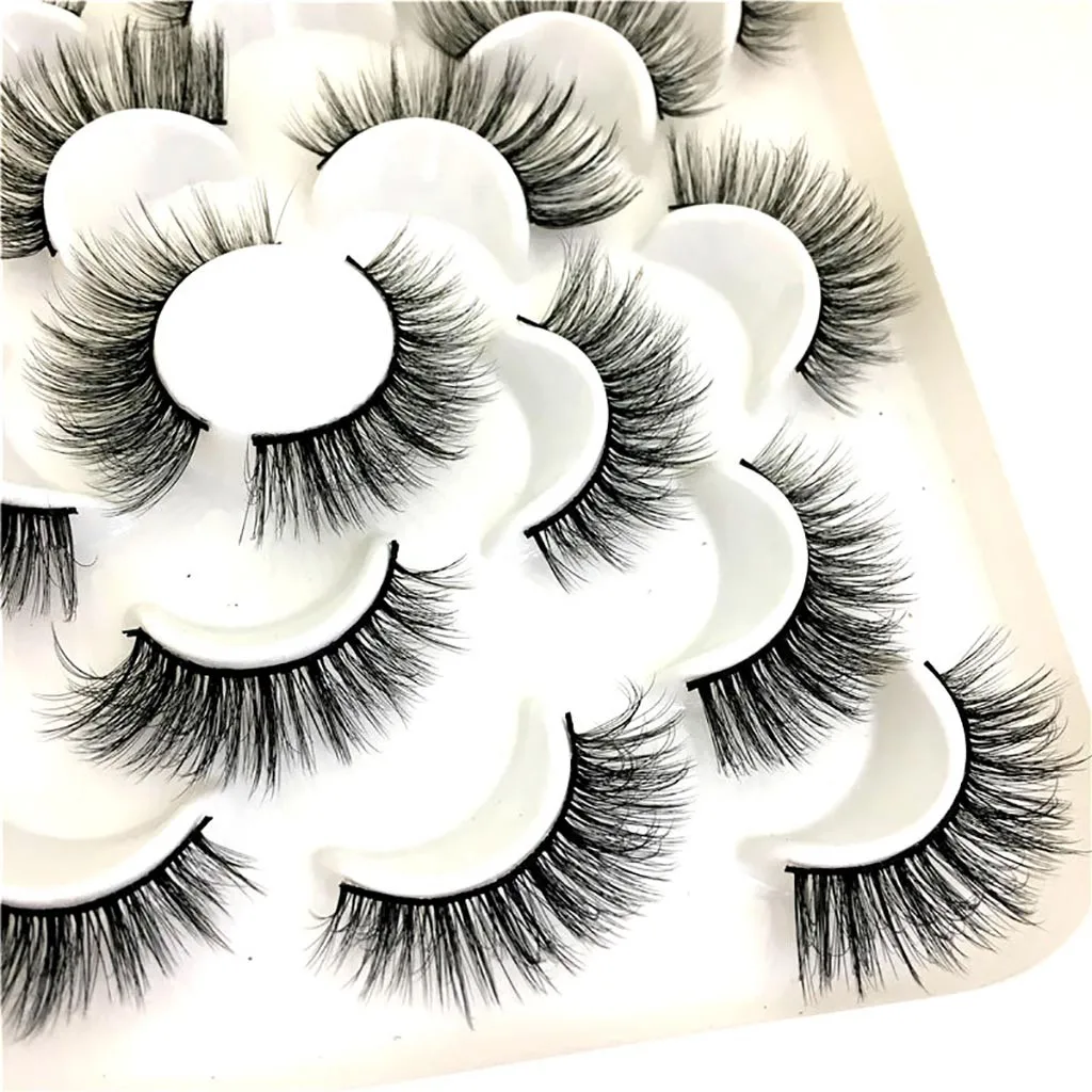 10 пар ресниц макияж maquiagem lashes maquillaje make up maquillage faux cils накладные ресницы для волос Z4