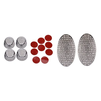 

4Pcs Crystal Car Air Conditioning Air Outlet Knob Cover with 2Pcs Crystal Car Shifter Rod Decoration Shell