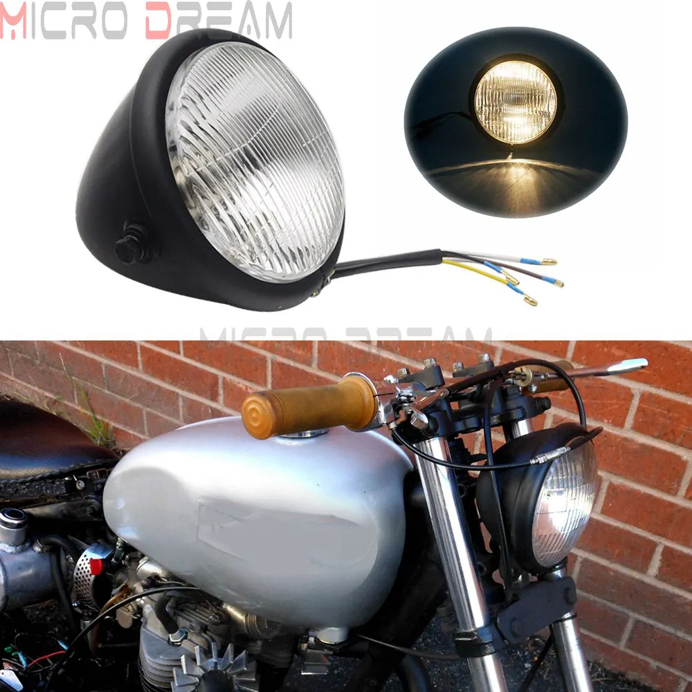 Мотоциклетная галогенная винтажная фара Hi Lo Bullet для Harley Dyna Sportster изготовленная на