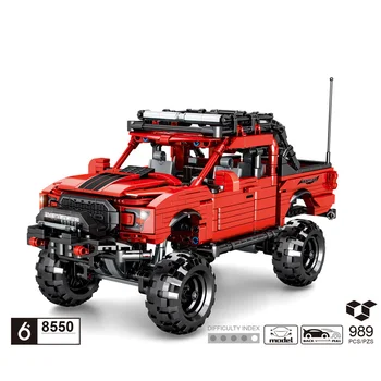 

technics Monsters Truck vehicle building block Ford ORV raptor F150 Pickup model pull back toys brick collection for boys gifts