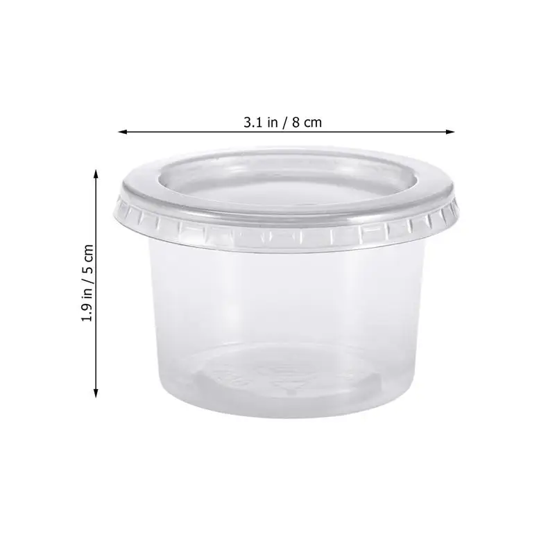 100 шт 5 унций одноразовые пластиковые части чашки прозрачный контейнер с крышками для Желе Йогурт мусс