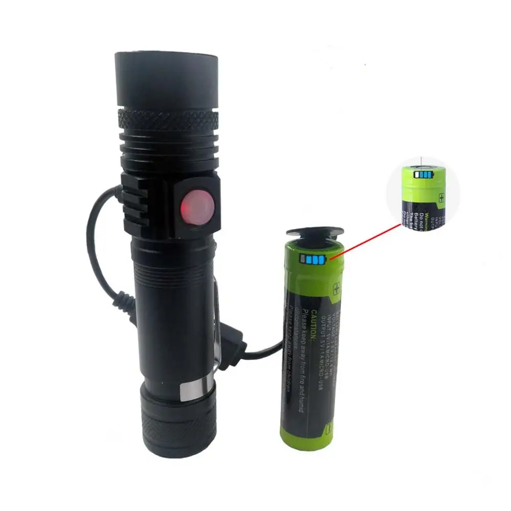 

Free shipping flashlight 18650 USB 3.7V 3500MAH Power Bank USB Port Light External Battery cellphone powerbank