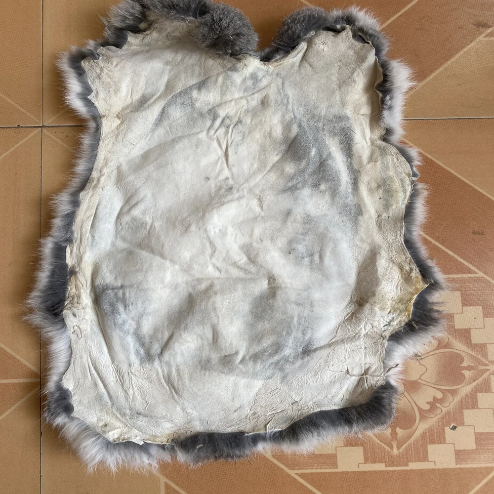 Natural Soft Genuine Rabbit Pelt Real Fluffy Fur Hide Materials For Crafts  Whole Piece