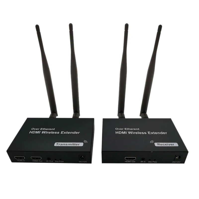 HDMI Wireless Transmission Extender Transmitter Receiver Video Converter 200M Wireless Wifi HDMI Sender (US Plug)