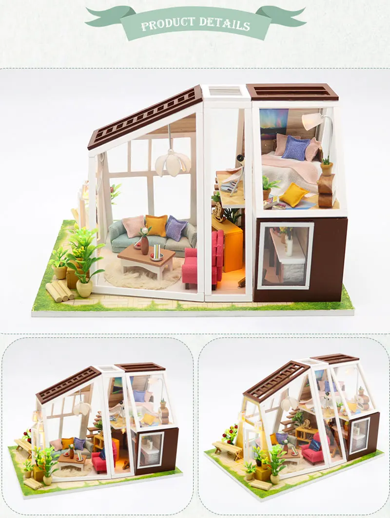 Новый кукольный домик миниатюрная мебель кукольный домик Сделай Сам миниатюрные домики комната коробка театральные игрушки для детей