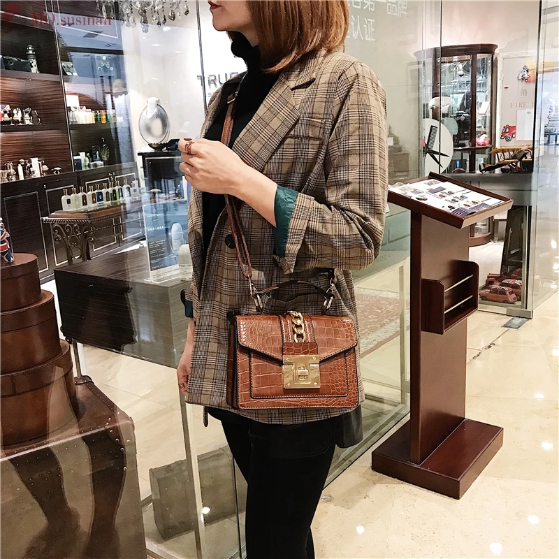 Women Bag Female Leather Handbags Small Messenger Bag Chain Flip Tote Crossbody Bags for Women Vintage Shoulder Bag Bolsos