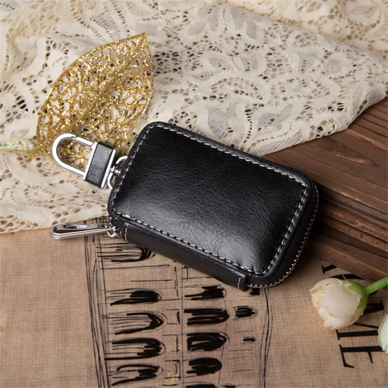 Портативный кожаный многофункциональный чехол для ключей Кожаный Автомобильный ключ сумка модные ключницы держатели брелоки для мужчин и женщин кошелек