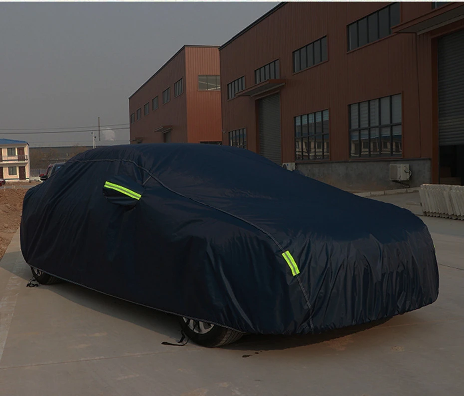 Универсальные черные полностью автомобильные Чехлы, крытая уличная крышка Auot, защита от солнца, УФ, снега, защита от пыли, чехол для седан SUV 7 размеров