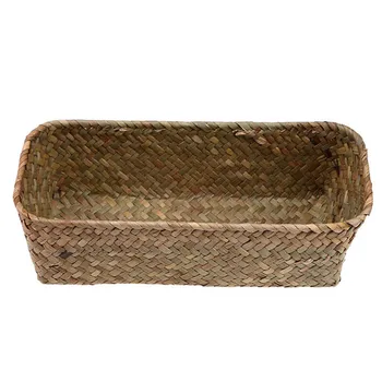 

Weaving Storage Basket Rattan Seagrass Belly Basket Woven Potted Plants Storage #SO