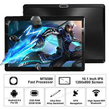 شراء2020 جديد جوجل بلاي أندرويد 9.0 OS 10 بوصة اللوحي رباعية النواة 2GB RAM 32GB ROM 1280*800 IPS 2.5D الزجاج الاطفال أقراص 10 10.1 + الهدايا