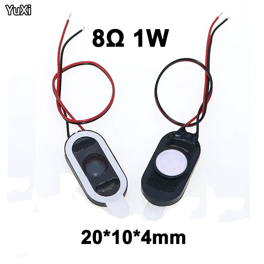 YUXI 1-100Pcs Lautsprecher 2010 Oval Tablet telefon tablet micro lautsprecher 1W 8 Ohm 20*10*4mm Mit Drähte DIY Audio Zubehör – Detail 1