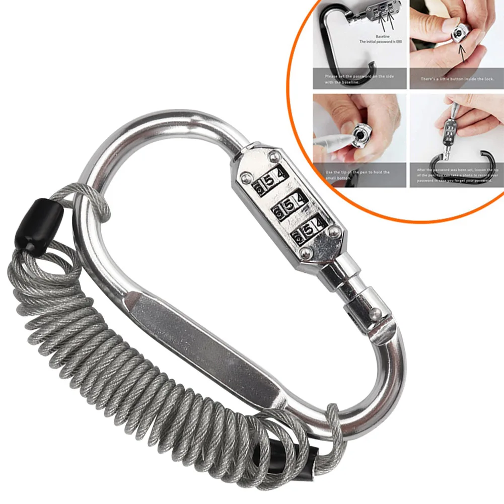 3digits Anti Theft Portable Motorcycle Helmet Lock Sports Gear