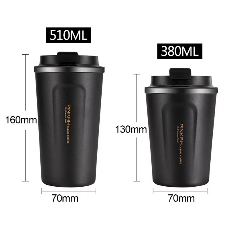Beste 380 500ml Beker Verdikte Rvs Thermo Cup Travel Office Koffie Vacuüm Geïsoleerde Kopje Koffie
