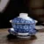 Ретро Синий и белый Фарфор Gaiwan Крышка Чаша Чайная Чашка Керамический Чайный сервиз Sancai Бытовой Толстый термостойкий Чайный сервиз Кунг-Фу