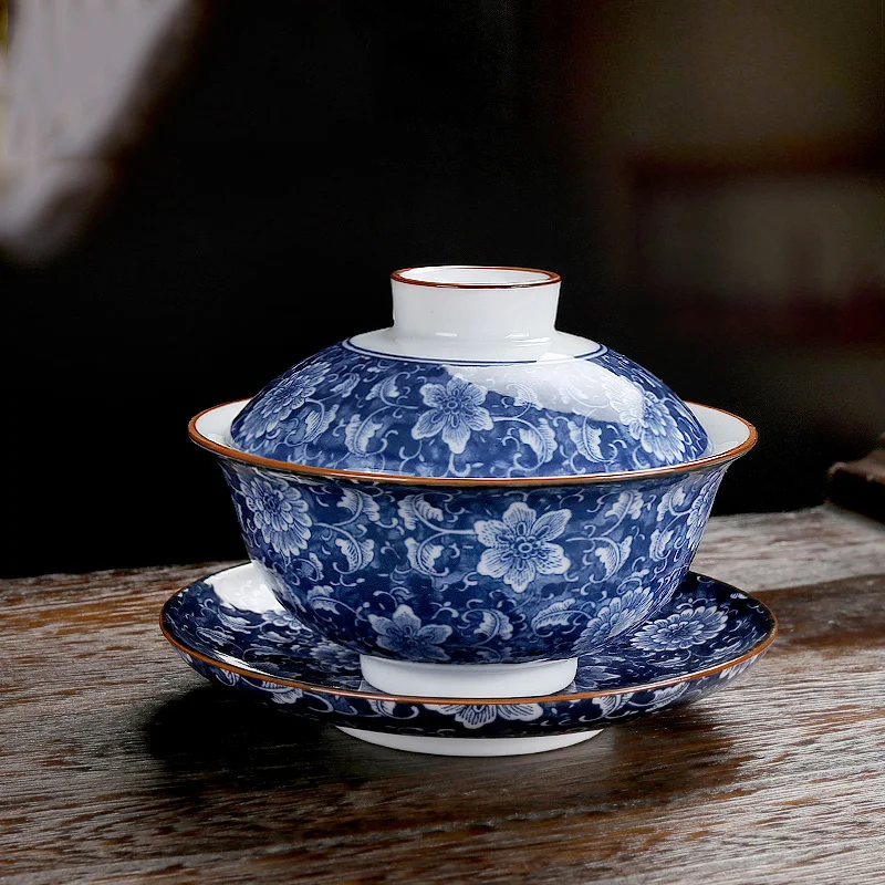 Фарфоровый чайный набор Gaiwan в стиле ретро чашка для чая керамический толстый