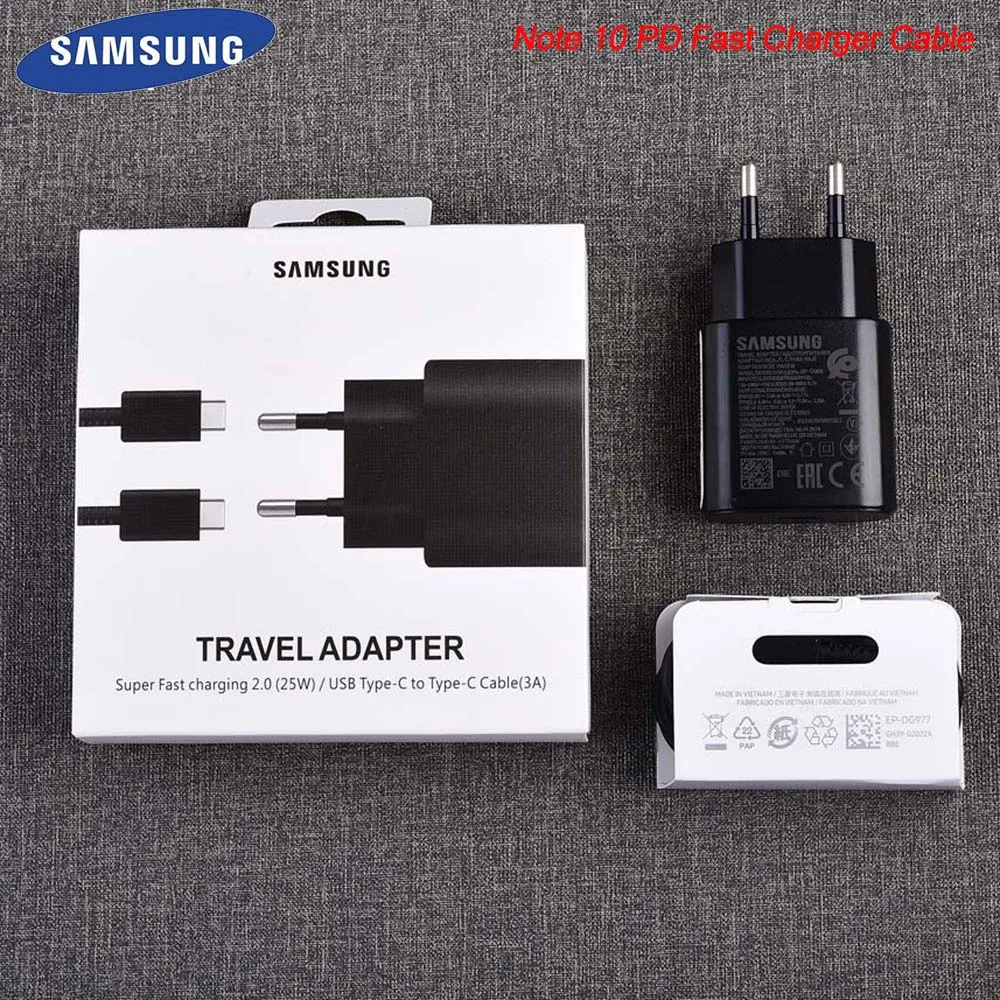 Адаптер для быстрой зарядки Samsung Note 10 Pro S20 USB 3 0 Type C кабель 1 м Galaxy S8 S9 S10 Plus|Зарядные