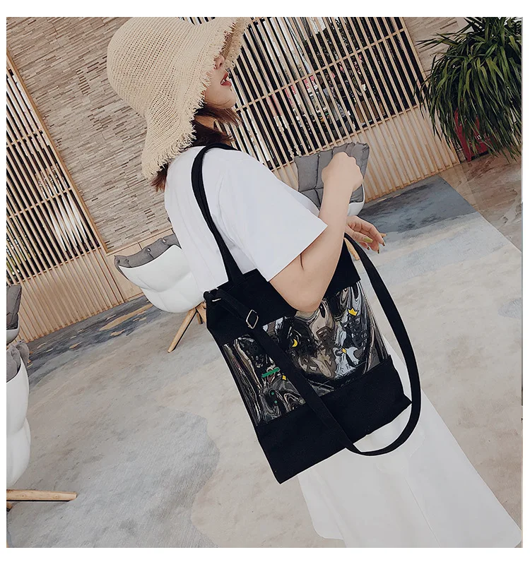 Night Sudden Wealth One Shoulder Canvas Bag New Style Women's Shoulder Canvas Bag Shoulder Bag/ Hand Bag Students bu xi dai