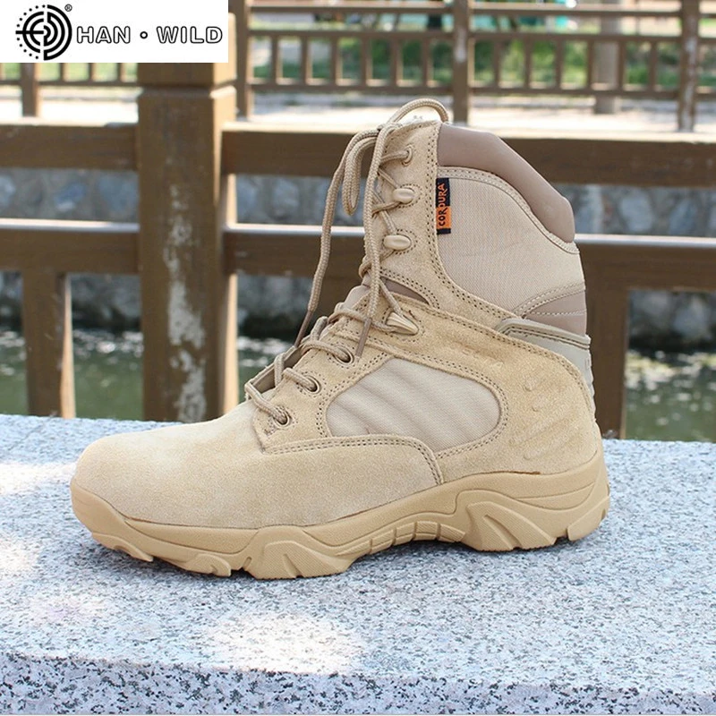 Men Boots Military Combat Ankle Boots Mens Special Force Waterproof