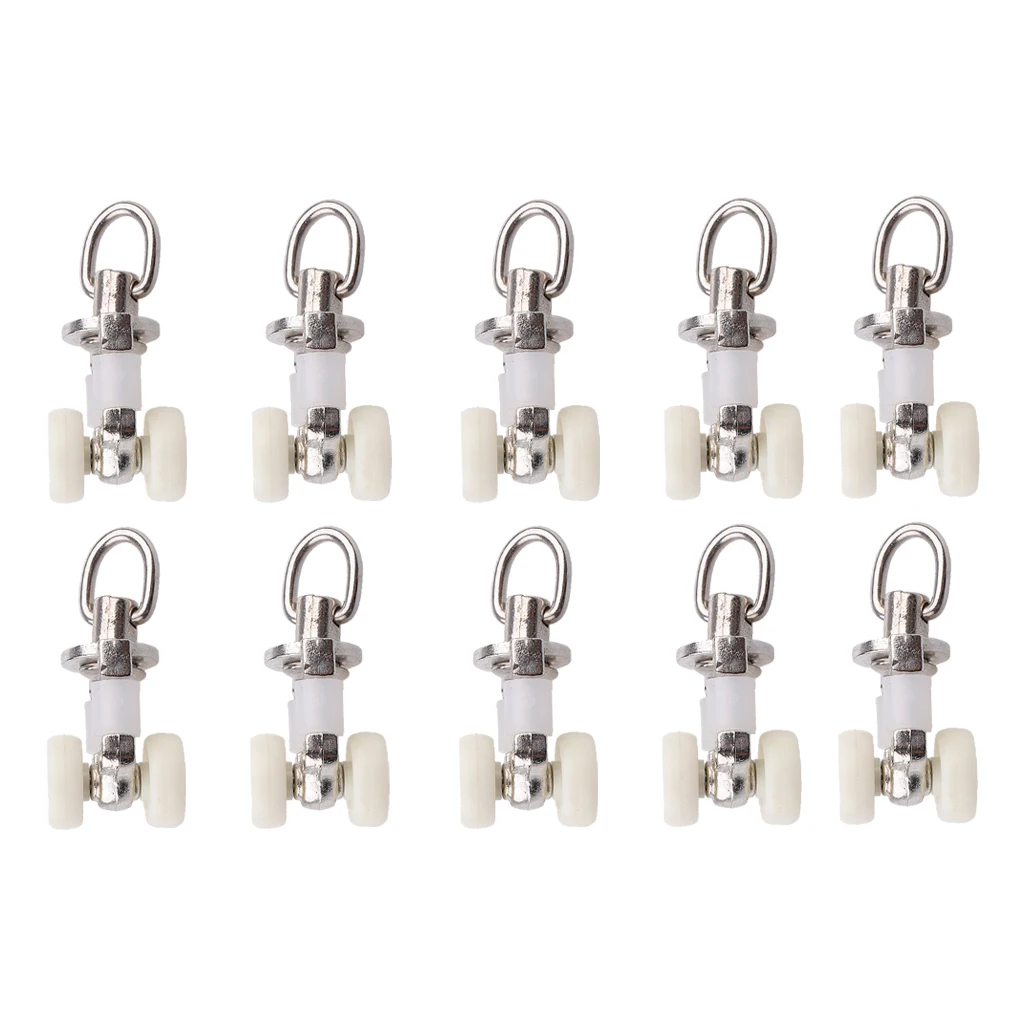 10 Piece Aluminum Alloy Curtain Gliders Curtain Track Glider Rail Slide Wheels Roller Hardware 26mm/30mm