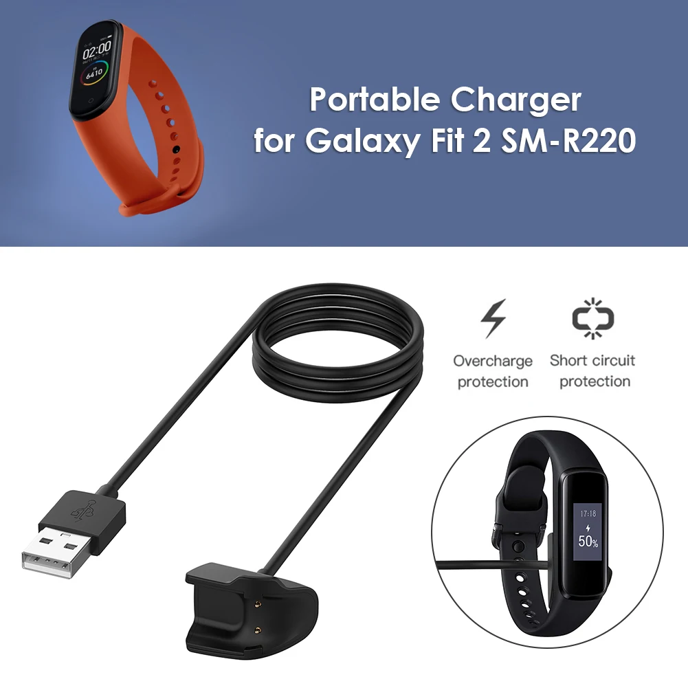 USB Charging Cable For Samsung Galaxy Fit 2 SM-R220 Charger Wristband Power Cord Wire Charging Dock For Galaxy Fit 2 SM-R220