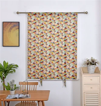 

Classic Curtains Window Treatments Cartoon Fabrics Sparkle Shiny Korean Style European Quality Drapes Kitchen Decoration