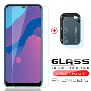 

2-in-1 glass honor9a protective glasses for huawei honor 9a 2020 glas honer 9a xonor 9 a a9 screen protector film moa-lx9n 6.3''