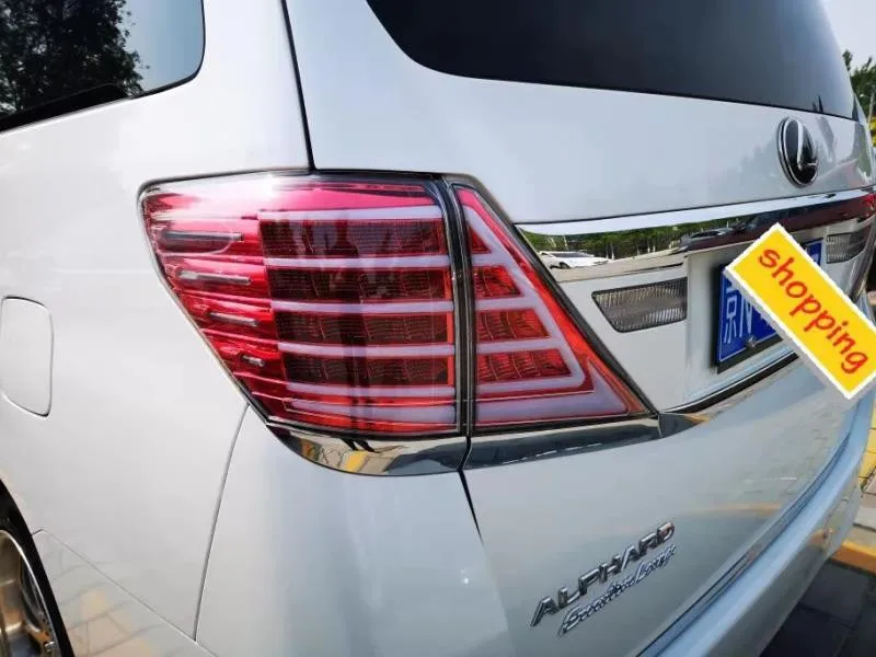 Задний фонарь для автомобиля Toyota Alphard 2009- светодиодный задние фары, противотуманные фары Дневные ходовые огни DRL Тюнинг автомобилей Автомобильные аксессуары - Цвет: RED