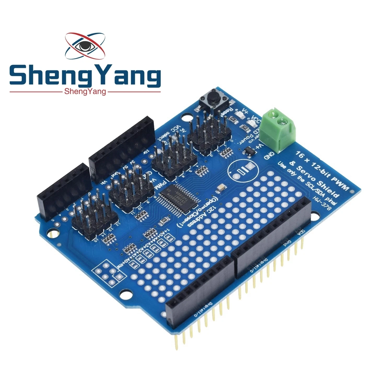 ShengYang 1 шт. двигатель/шаговый/сервопривод/робот щит для Arduino IEC v2 комплект w/Драйвер pwm TOP