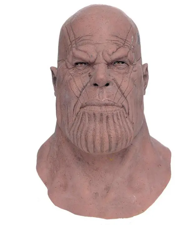 Endgame Thanos Infinity Gauntlet Mask костюмы для косплея Бесконечность камни война Led перчатка с крагами подарок на год - Цвет: Thanos Mask B