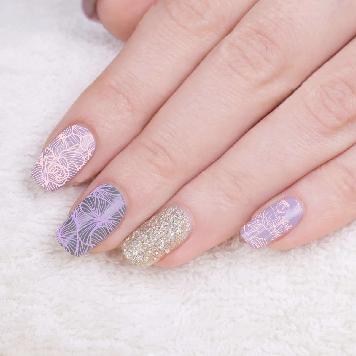 BEAUTYBIGBANG 6*12 см дизайн ногтей прямоугольный штамп-шаблон линия лотоса цветок бабочка Маникюр изображение пластины DIY ногтей Живопись