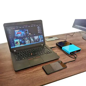 

QC 3.0 USB DC 12V-24V Adjustable Output 12x 18650 Batteries DIY Power Bank Box for Laptop Mobile Phone Router Tablet LED