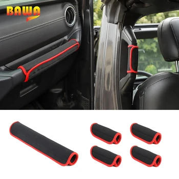 

BAWA 5Pcs Winter Grab Handle Bar Cover for Jeep Wrangler JK 2007-2010 JL 2018+Co-pilot Armrest Cover Car Styling