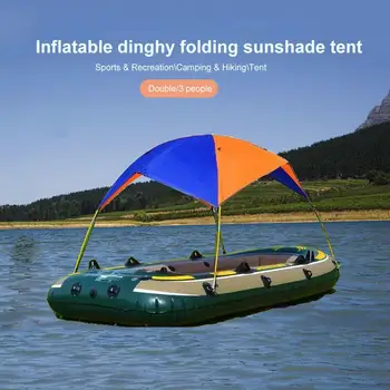 

Inflatable Boat Tent Folding Awning Bedding Kayak Hanging Bed Nylon Orange Blue Sunshade Tent Ferry Shade Cloth Travel Camping
