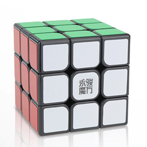 YJ YuLong 2 м Скорость 3x3x3 Магнитный магический куб без наклеек черный игрушка-головоломка для тренировка мозга, cubo magico, YJ8337 - Цвет: Черный