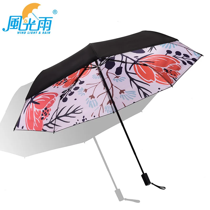 

Wholesale Umbrella Manufacturers Foldable Rain Or Shine Dual Purpose Umbrella Digital Printing Photo Image Pattern Logo Advertis