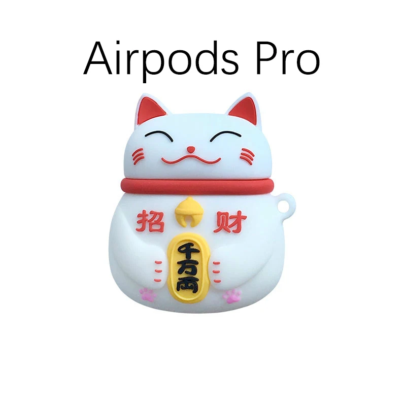 Auroras чехол для Apple Airpods Pro милый счастливый кот дизайн уникальные полные аксессуары для наушников протектор для Apple Airpods 1 2 Чехол - Цвет: Airpods Pro (White)
