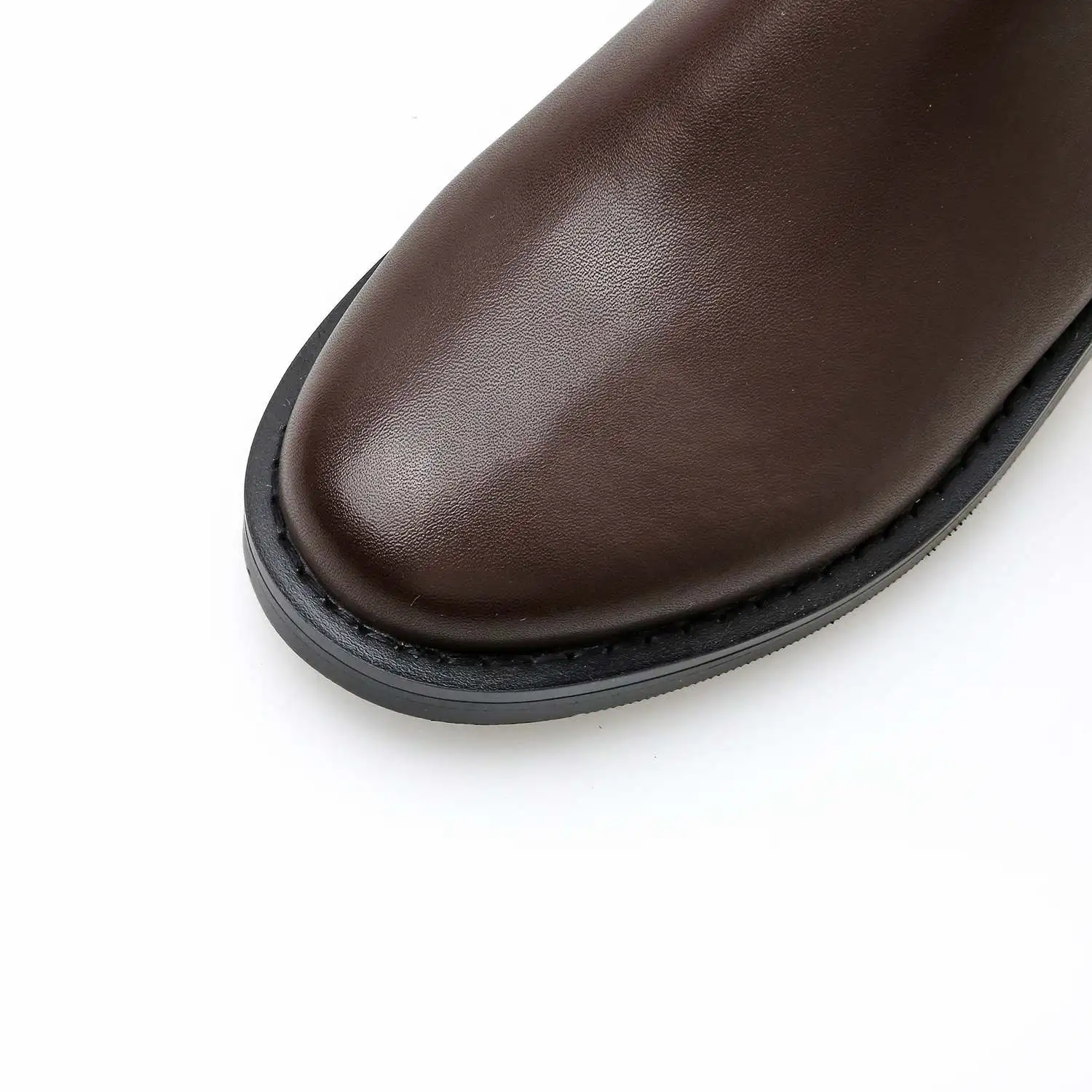 krazing pot Winter round toe cow leather buckle fasteners superstar long boots keep warm med heel riding thigh high boots l72