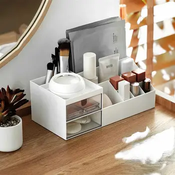 

Household Makeup Tools Holder Storage Box Organizer Multifunctional Storage Box Exquisite Cosmetics Holder Handy Desk Organizer