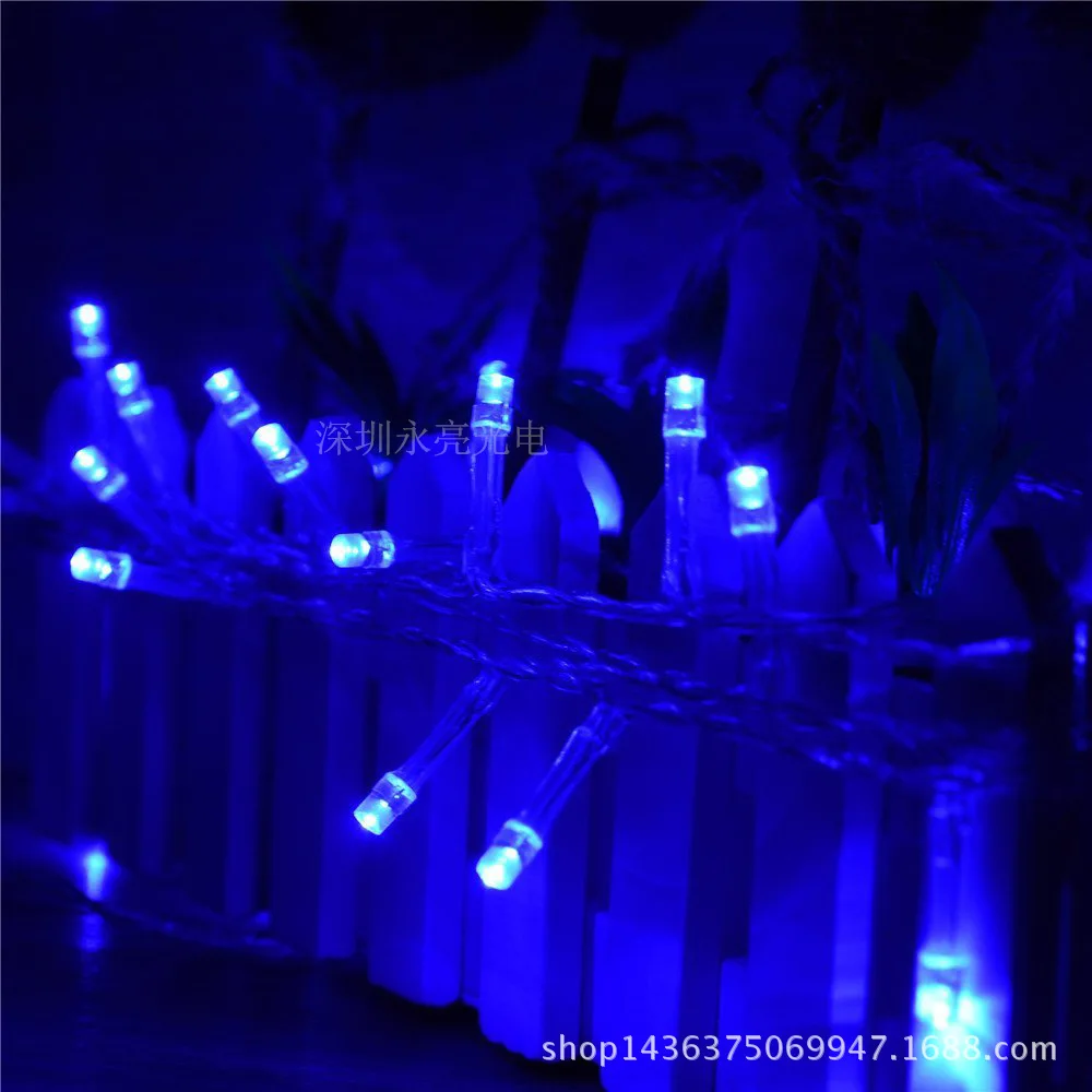10 м 80LED медный водонепроницаемый аккумулятор красочные огни освещение цепь Рождество праздник свадьба сайт декоративные светильники производство